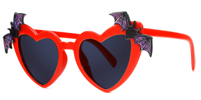 Heart-Shaped Red Sunglasses
