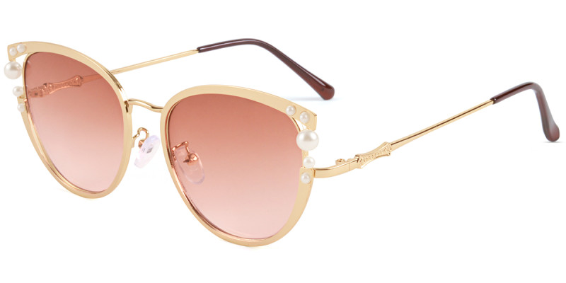 Cateye Gold Sunglasses