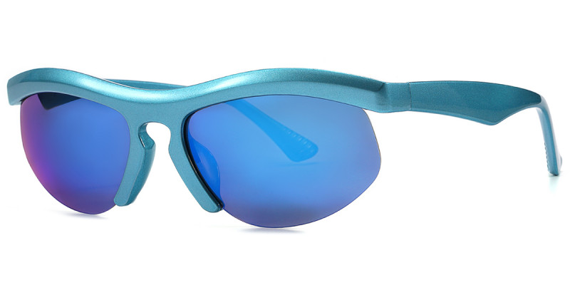 Oval Blue Sunglasses
