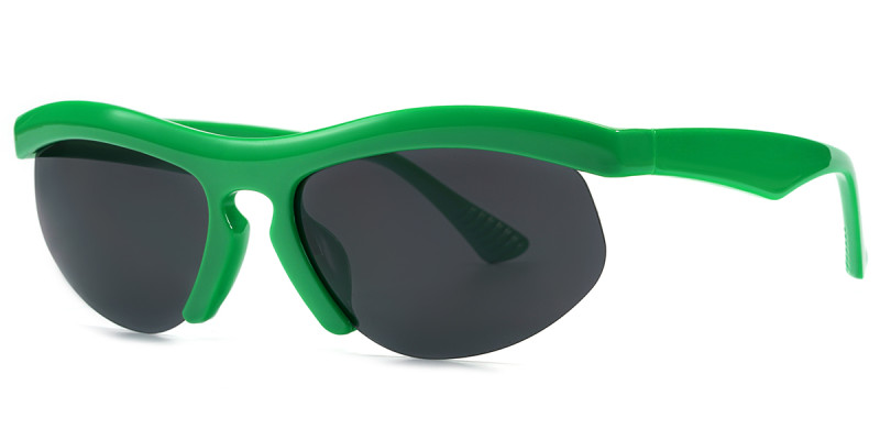 Oval Green Sunglasses