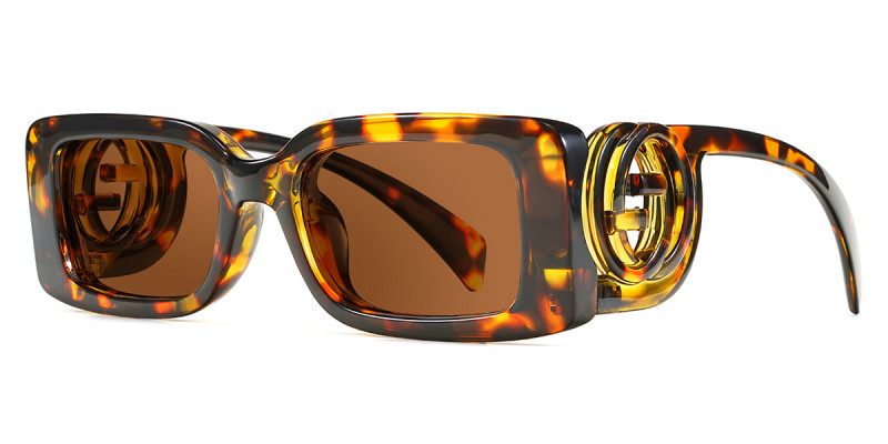 Rectangle Tortoise Sunglasses