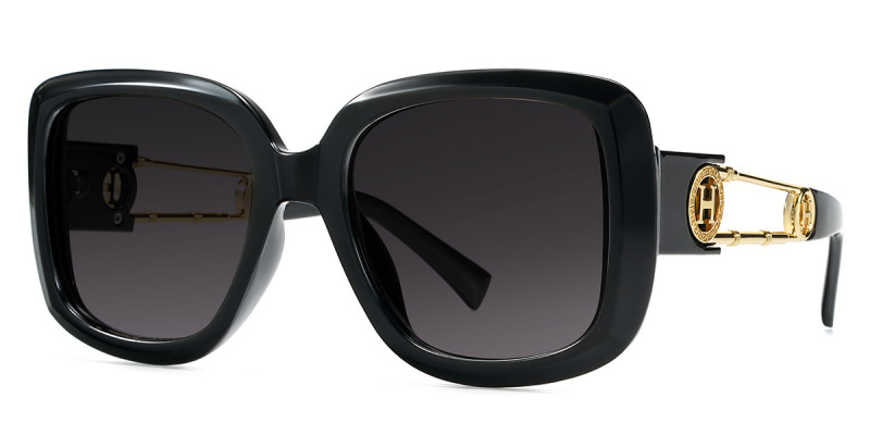 Square Black Sunglasses