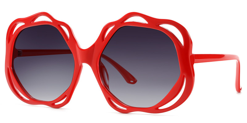 Geometric Red Sunglasses