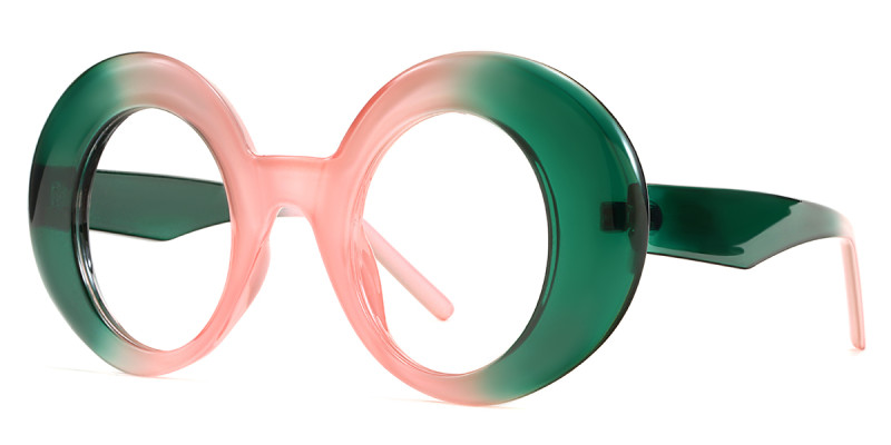 Round Green&Pink Frame