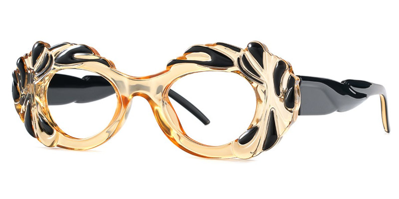 Oval Yellow Frame