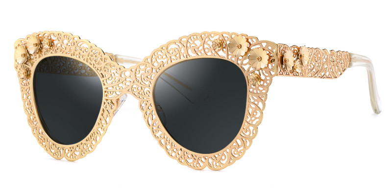 Cateye Gold Sunglasses