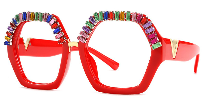 Geometric Red Frame