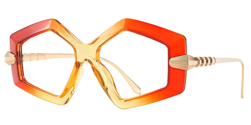 Geometric Orange Frame