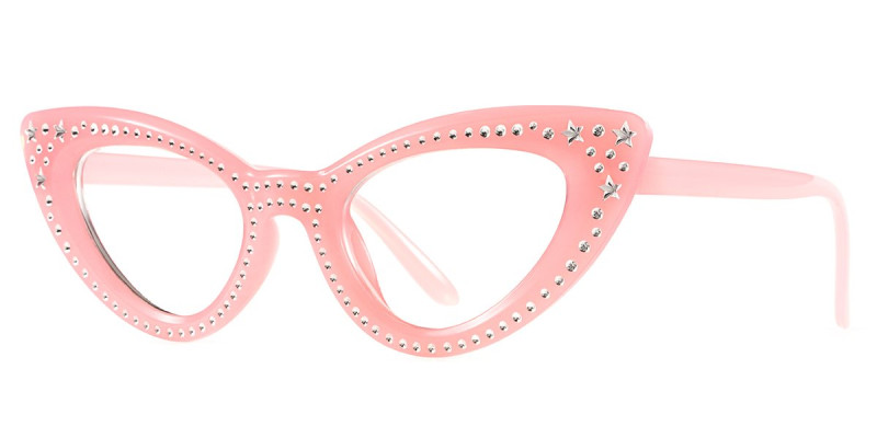 Cateye Rhinestone Pink Frame