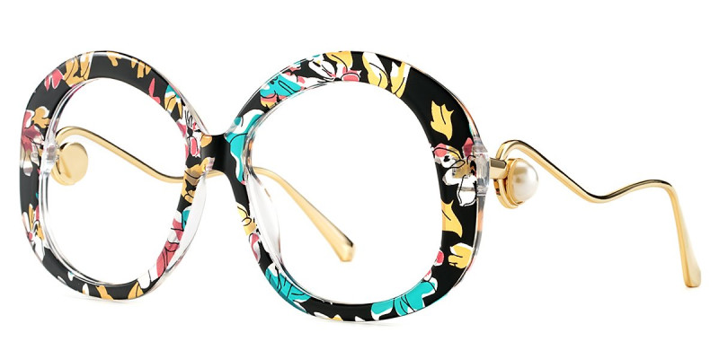 Round Floral Frame