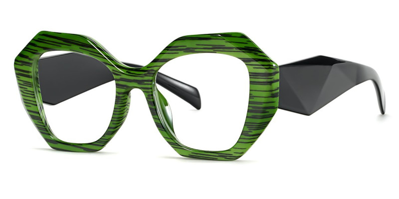 Geometric Green&Black Frame