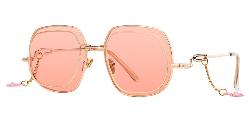 Square Pink Sunglasses