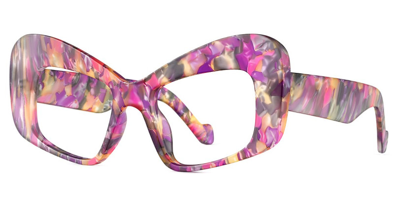 Cateye PinkFloral Frame