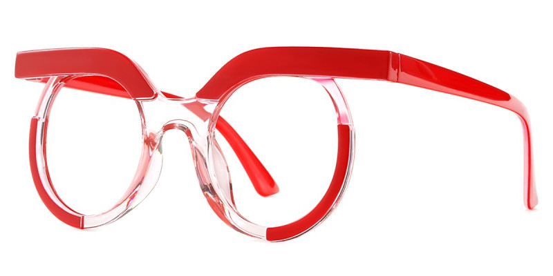 Round Red Frame