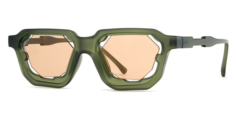 Geometric Green Sunglasses