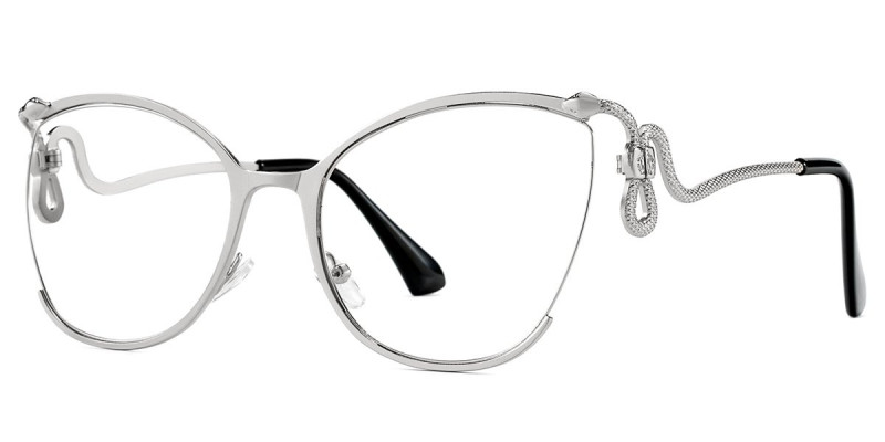 Cateye Silver Frame