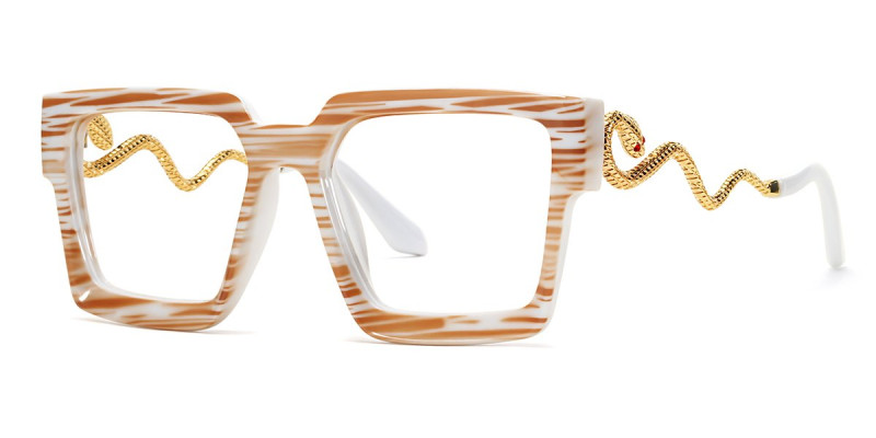 Square IvoryTortoise Frame