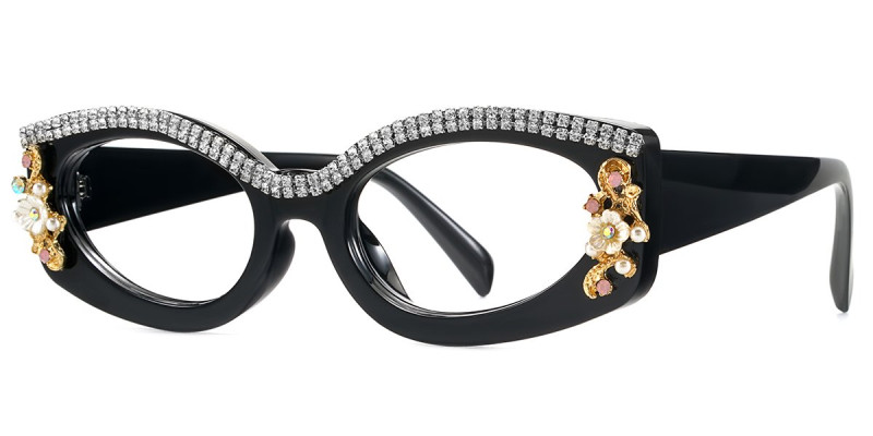Oval Black Frame