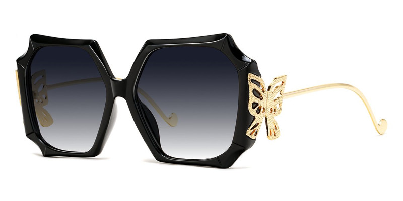 Geometric Black Sunglasses