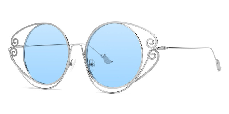 Oval Silver Sunglasses