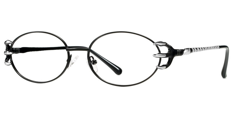 Oval BlackSilver Frame