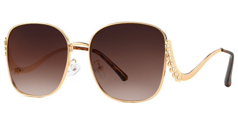 Square Gold Sunglasses