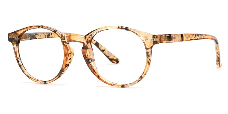 Round IvoryTortoise Frame