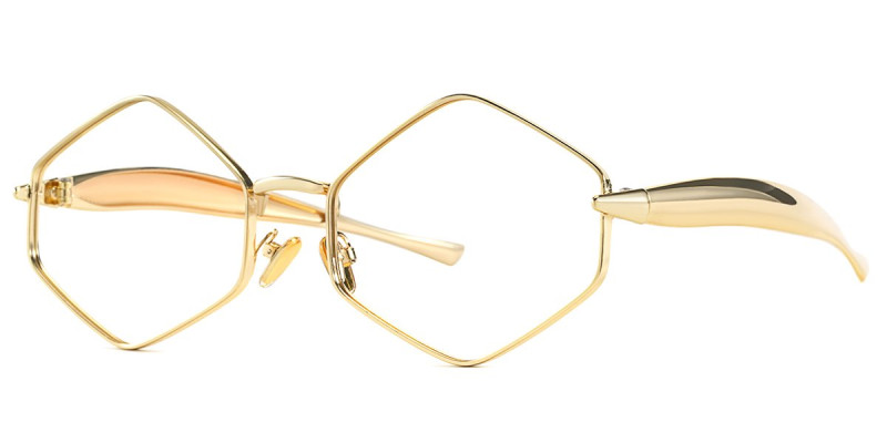Geometric Gold Frame