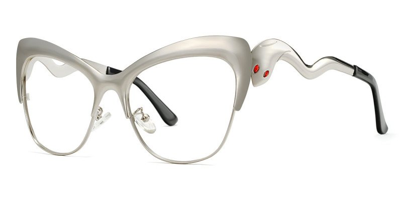 Cateye Silver Frame