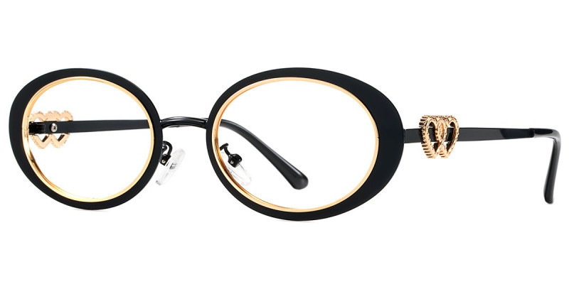 Oval Black Frame