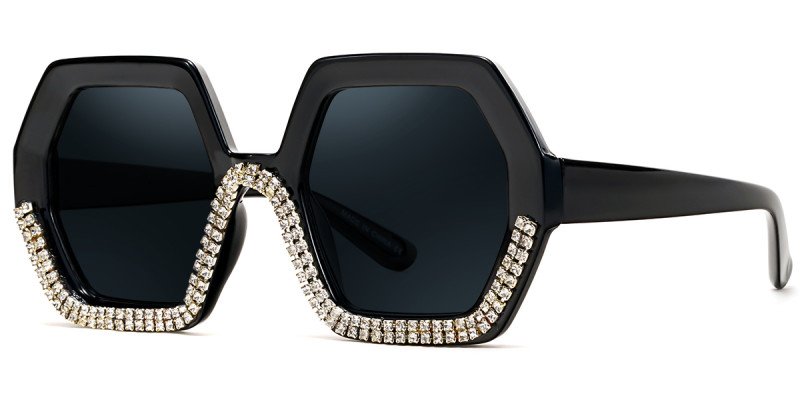 Geometric Black Sunglasses