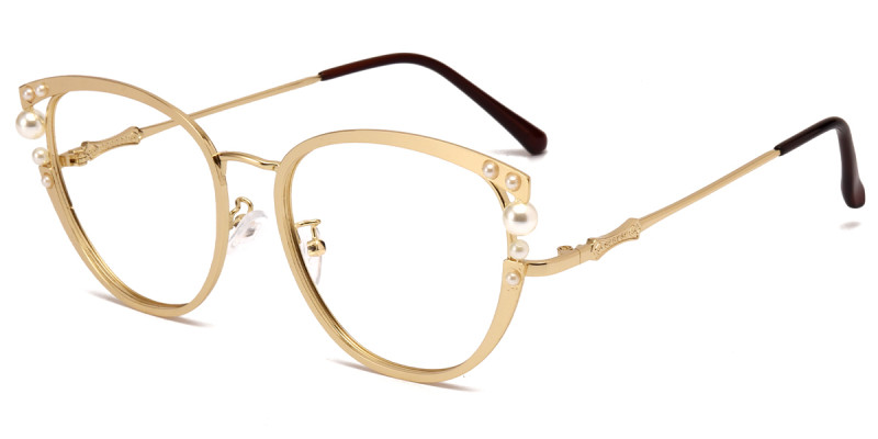 Cateye Gold Sparkle Frame