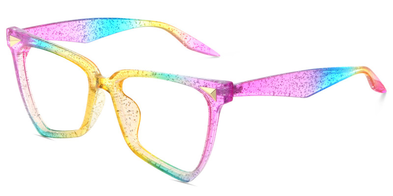 Geometric Rainbow Sparkle Frame 