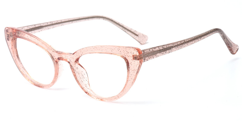 Cateye Pink Sparkle Frame