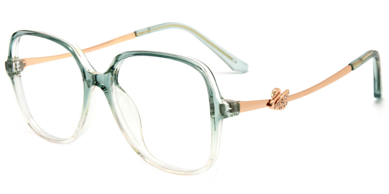 Square Green&Crystal Frame 