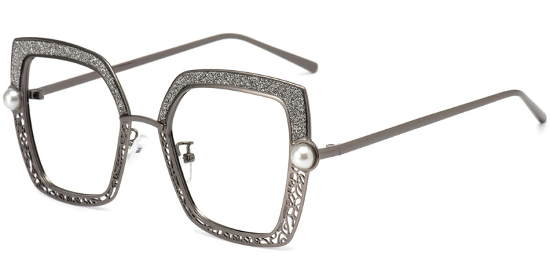 Square Gray Sparkle Frame