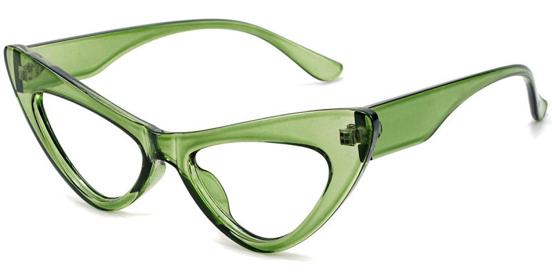 Cateye Transparent-Green Frame