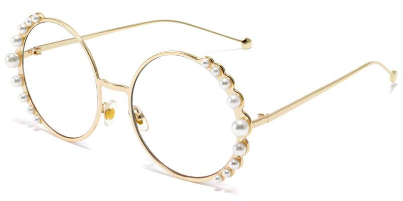 Round Gold Sparkle Frame