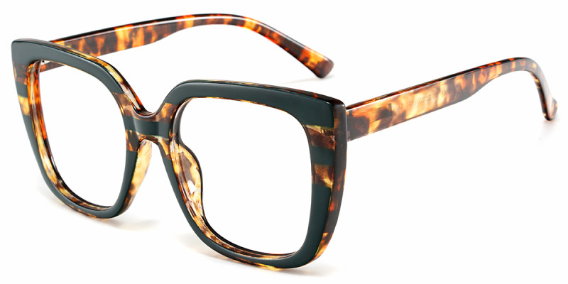 Square Tortoise Green Frame