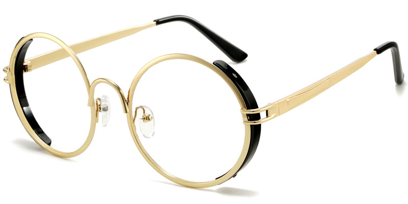 Round Black Gold Frame