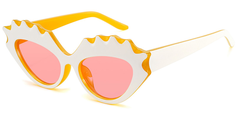 Cateye White Sunglasses