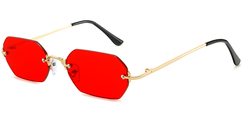 Rimless Gold Sunglasses