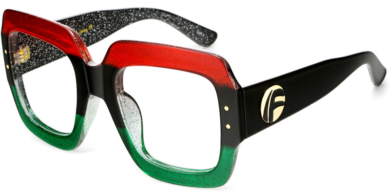Square Red/Green Frame