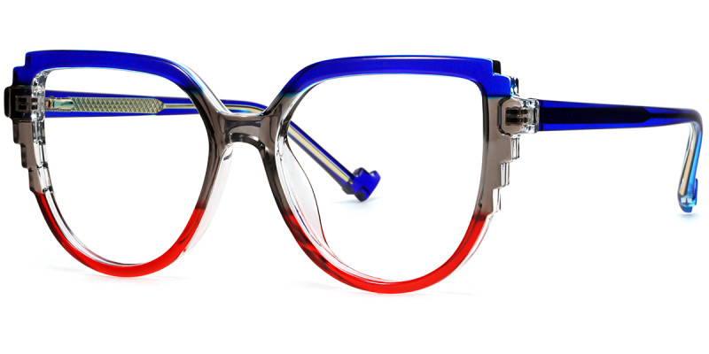 Cateye Red&Blue Frame