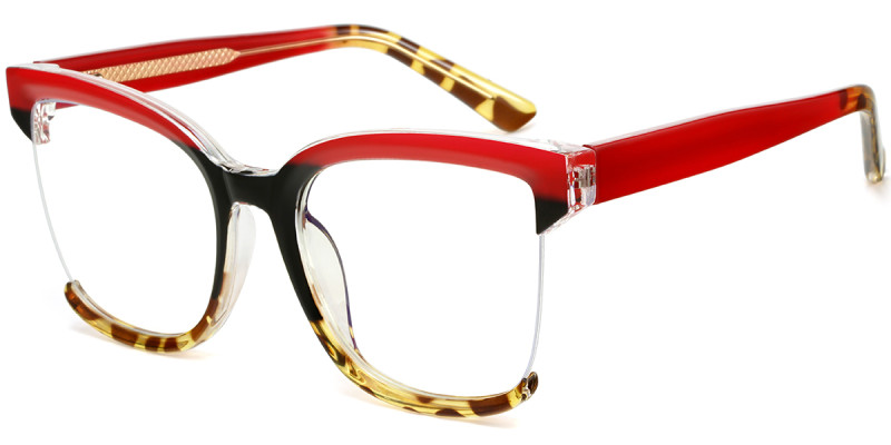 Square Red&Tortoise Frame