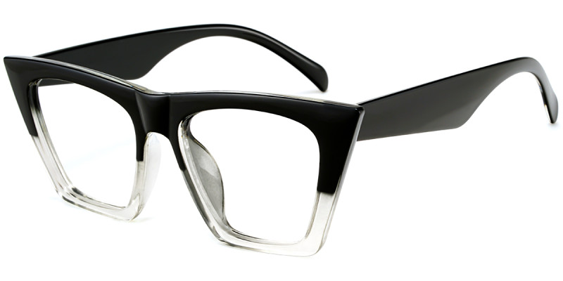 Cateye Black Clear Frame