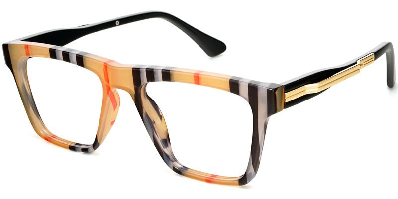 Rectangle Brown Stripe Frame