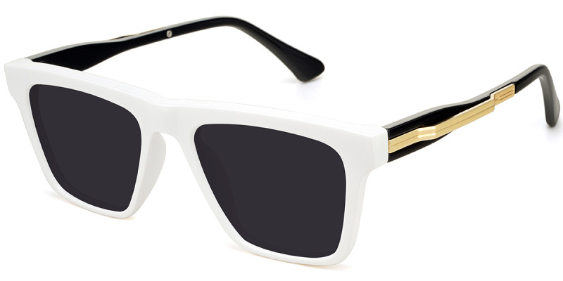 Rectangle White Sunglasses