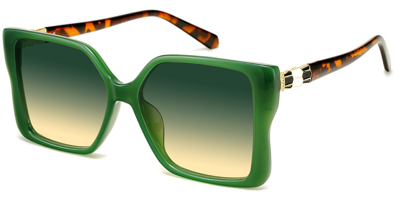 Square Green Sunglasses