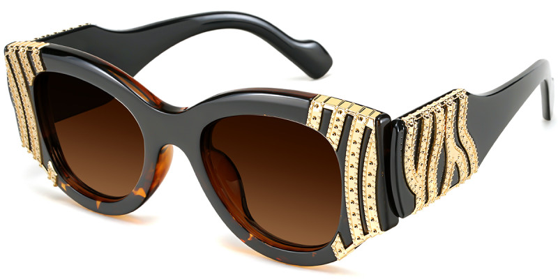 Oval Black Sunglasses